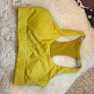 Outdoor Voices Yellow Racerback Sports Bra